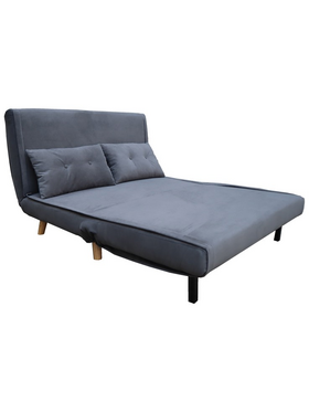 Καναπές-Κρεβάτι Josuane i Pakoworld Διθέσιος Ύφασμα σε Ανθρακί Απόχρωση 122x80x81εκ