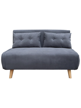 Καναπές-Κρεβάτι Josuane i Pakoworld Διθέσιος Ύφασμα σε Ανθρακί Απόχρωση 122x80x81εκ