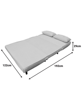 Καναπές-Κρεβάτι Josuane i Pakoworld Διθέσιος Βελούδο σε Γκρι Απόχρωση 122x80x81εκ