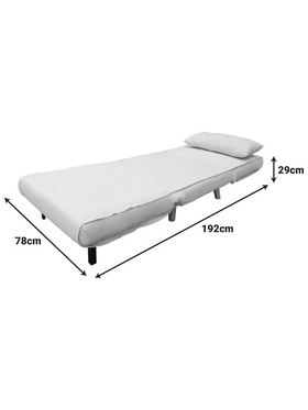 Πολυθρόνα-Κρεβάτι Josuane i Pakoworld Ύφασμα σε Ανθρακί Απόχρωση 78x80x81εκ