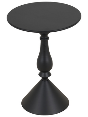 Βοηθητικό Τραπέζι Lalou Pakoworld Μέταλλο σε Μαύρη Απόχρωση Φ40x55εκ