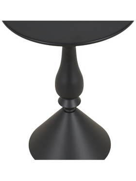 Βοηθητικό Τραπέζι Lalou Pakoworld Μέταλλο σε Μαύρη Απόχρωση Φ40x55εκ