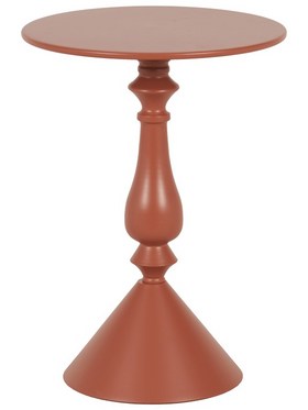 Βοηθητικό Τραπέζι Lalou Pakoworld Μέταλλο σε Απόχρωση Terracotta Φ40x55εκ