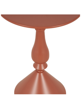 Βοηθητικό Τραπέζι Lalou Pakoworld Μέταλλο σε Απόχρωση Terracotta Φ40x55εκ