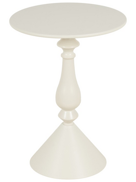 Βοηθητικό Τραπέζι Lalou Pakoworld Μέταλλο σε Κρέμα Απόχρωση Φ40x55εκ