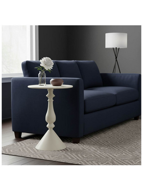 Βοηθητικό Τραπέζι Lalou Pakoworld Μέταλλο σε Κρέμα Απόχρωση Φ40x55εκ