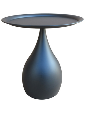 Βοηθητικό Τραπέζι Samino Pakoworld Μέταλλο σε Μαύρη Απόχρωση Φ39x42εκ