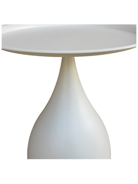 Βοηθητικό Τραπέζι Samino Pakoworld Μέταλλο σε Κρεμ Απόχρωση Φ39x42εκ