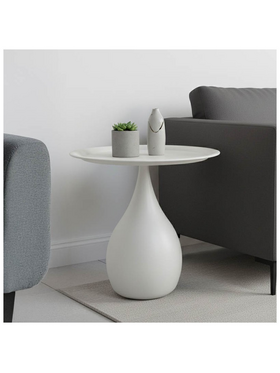 Βοηθητικό Τραπέζι Samino Pakoworld Μέταλλο σε Κρεμ Απόχρωση Φ39x42εκ