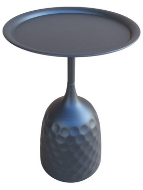 Βοηθητικό Τραπέζι Waini Pakoworld Μέταλλο σε Μαύρη Απόχρωση Φ39x60εκ