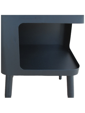 Βοηθητικό Τραπέζι Cubino Pakoworld Μέταλλο σε Μαύρη Απόχρωση 35x35x50εκ