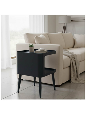 Βοηθητικό Τραπέζι Cubino Pakoworld Μέταλλο σε Μαύρη Απόχρωση 35x35x50εκ