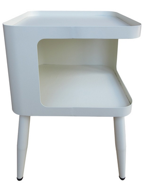 Βοηθητικό Τραπέζι Cubino Pakoworld Μέταλλο σε Κρεμ Απόχρωση 35x35x50εκ