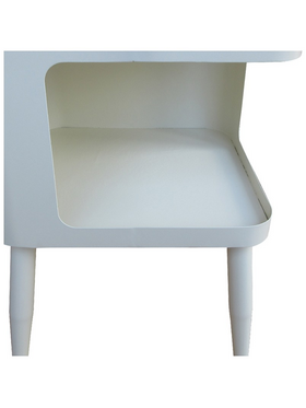 Βοηθητικό Τραπέζι Cubino Pakoworld Μέταλλο σε Κρεμ Απόχρωση 35x35x50εκ