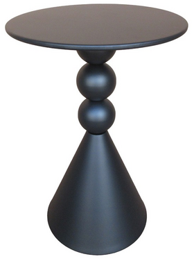 Βοηθητικό Τραπέζι Bilane Pakoworld Μέταλλο σε Μαύρη Απόχρωση Φ39x55εκ