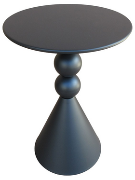 Βοηθητικό Τραπέζι Bilane Pakoworld Μέταλλο σε Μαύρη Απόχρωση Φ39x55εκ