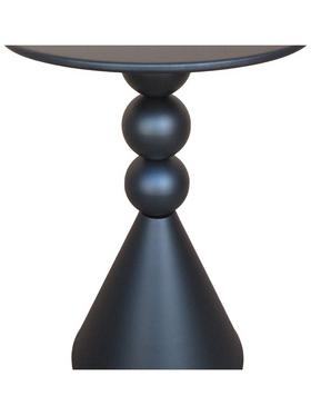 Βοηθητικό Τραπέζι Bilane Pakoworld Μέταλλο σε Μαύρη Απόχρωση Φ39x55εκ