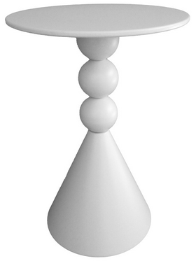 Βοηθητικό Τραπέζι Bilane Pakoworld Μέταλλο σε Κρεμ Απόχρωση Φ39x55εκ