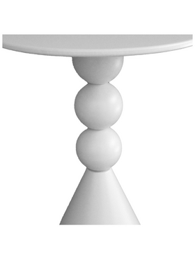 Βοηθητικό Τραπέζι Bilane Pakoworld Μέταλλο σε Κρεμ Απόχρωση Φ39x55εκ