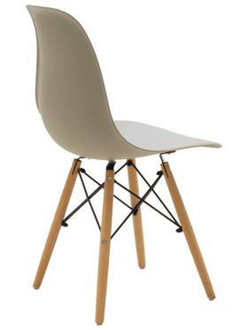 Καρέκλα Julita Pakoworld pp Cappuccino με Φυσικό Πόδι 46x52x80εκ