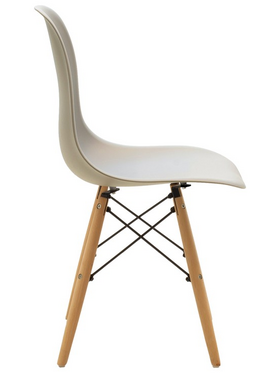 Καρέκλα Julita Pakoworld pp Cappuccino με Φυσικό Πόδι 46x52x80εκ