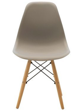 Καρέκλα Julita Pakoworld pp Cappuccino με Φυσικό Πόδι 46x52x80εκ