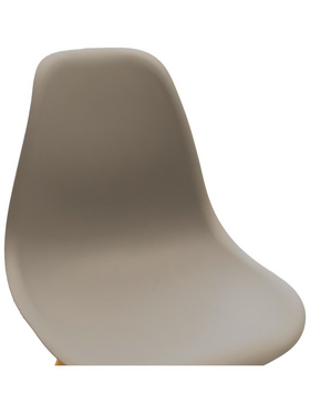 Καρέκλα Julita Pakoworld pp Cappuccino με Φυσικό Πόδι 46x52x80εκ