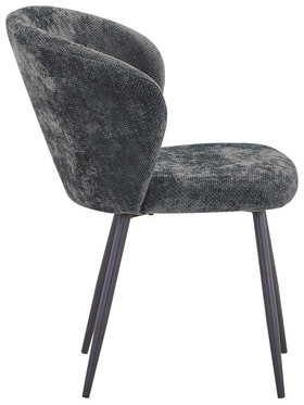 Καρέκλα Karg Pakoworld Γκρι Ύφασμα-Πόδι Μαύρο Μέταλλο 57x62x80εκ