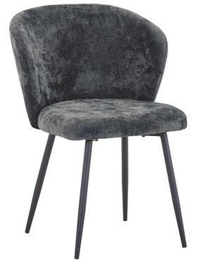 Καρέκλα Karg Pakoworld Γκρι Ύφασμα-Πόδι Μαύρο Μέταλλο 57x62x80εκ