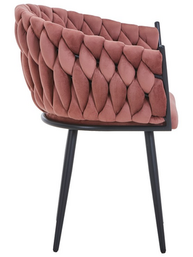 Πολυθρόνα Vivian Pakoworld Σάπιο Μήλο Βελούδο-Πόδι Μαύρο Μέταλλο 61x55x80εκ