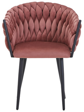 Πολυθρόνα Vivian Pakoworld Σάπιο Μήλο Βελούδο-Πόδι Μαύρο Μέταλλο 61x55x80εκ