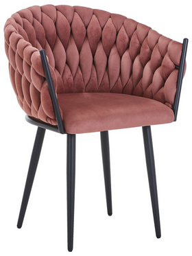 Πολυθρόνα Vivian Pakoworld Σάπιο Μήλο Βελούδο-Πόδι Μαύρο Μέταλλο 61x55x80εκ