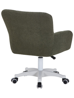 Καρέκλα Γραφείου Εργασίας Givole Pakoworld σε Λαδί Μπουκλέ Ύφασμα 55x55x75-84εκ