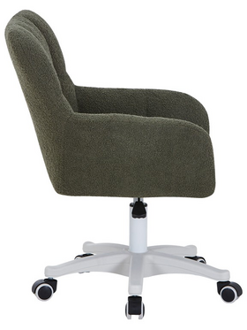 Καρέκλα Γραφείου Εργασίας Givole Pakoworld σε Λαδί Μπουκλέ Ύφασμα 55x55x75-84εκ