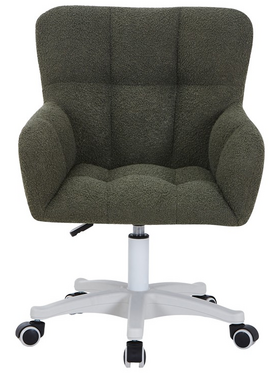 Καρέκλα Γραφείου Εργασίας Givole Pakoworld σε Λαδί Μπουκλέ Ύφασμα 55x55x75-84εκ