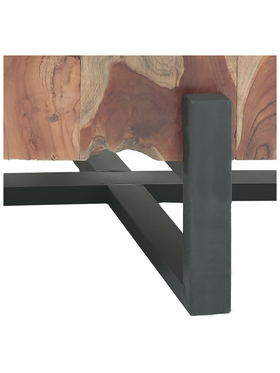 Τραπέζι Σαλονιού Borth Inart Teak Ξύλο σε Φυσική Απόχρωση 135x90x40εκ