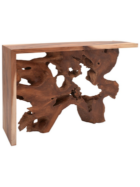 Κονσόλα Jako Inart Teak Ξύλο σε Φυσική Απόχρωση 120x40x80εκ