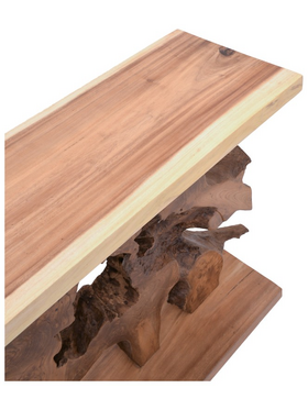 Κονσόλα Nasiol Inart Teak Ξύλο σε Φυσική Απόχρωση 120x40x75εκ