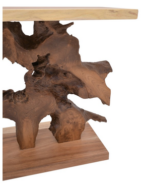 Κονσόλα Nasiol Inart Teak Ξύλο σε Φυσική Απόχρωση 120x40x75εκ