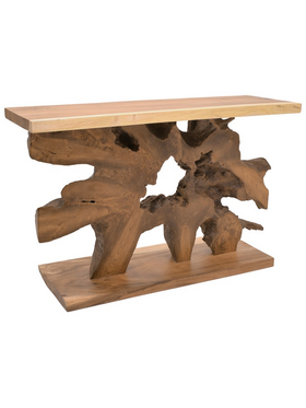 Κονσόλα Nasiol Inart Teak Ξύλο σε Φυσική Απόχρωση 120x40x75εκ