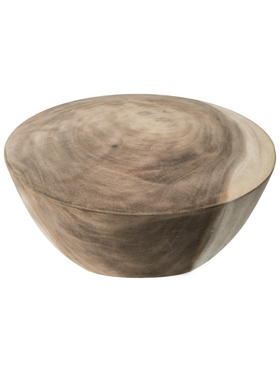 Βοηθητικό Τραπέζι Notive Pakoworld Suar Ξύλο σε Φυσική Απόχρωση Φ58x33εκ