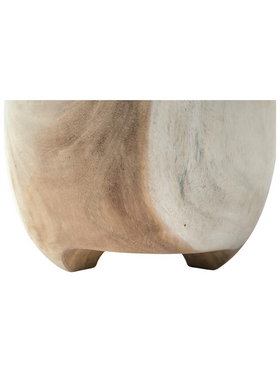 Βοηθητικό Τραπέζι Notive Pakoworld Suar Ξύλο σε Φυσική Απόχρωση Φ58x33εκ