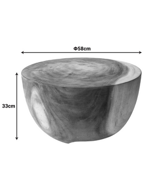 Βοηθητικό Τραπέζι Notive Pakoworld Suar Ξύλο σε Φυσική Απόχρωση Φ58x33εκ