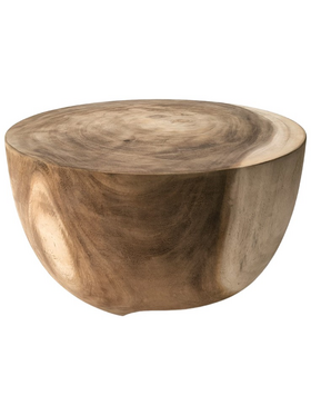 Βοηθητικό Τραπέζι Notive Pakoworld Suar Ξύλο σε Φυσική Απόχρωση Φ58x33εκ