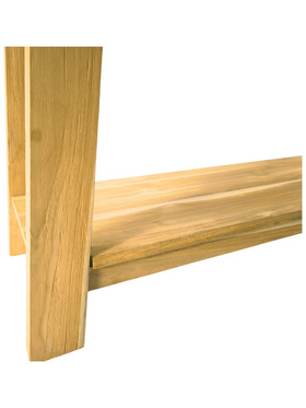 Κονσόλα Decoza Pakoworld Teak Ξύλο σε Φυσική Απόχρωση 140x40x80εκ