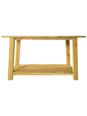 Κονσόλα Decoza Pakoworld Teak Ξύλο σε Φυσική Απόχρωση 140x40x80εκ