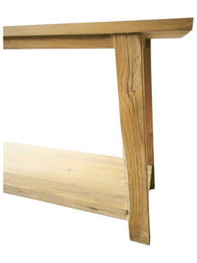 Κονσόλα Decoza Pakoworld Teak Ξύλο σε Φυσική Απόχρωση 200x40x80εκ