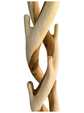 Καλόγερος Joint Pakoworld Suar Ξύλο σε Φυσική Απόχρωση 30x30x200εκ