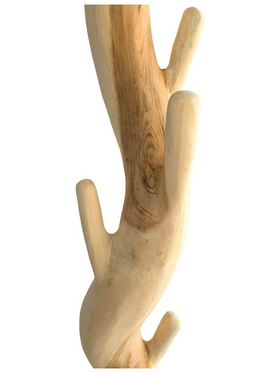 Καλόγερος Renzo Pakoworld Suar Ξύλο σε Φυσική Απόχρωση 30x30x200εκ