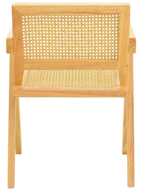 Πολυθρόνα Winslow Pakoworld Rubberwood-Rattan σε Φυσική Απόχρωση 51x54x80εκ